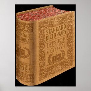 Standard Dictionary Vintage Literature Poster