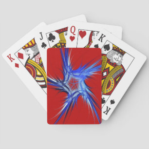 Standard Index Playing Cards Abstract Red/White
