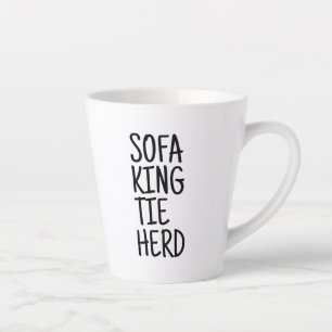 Standard Latte Mug - Sofa King Tie Herd