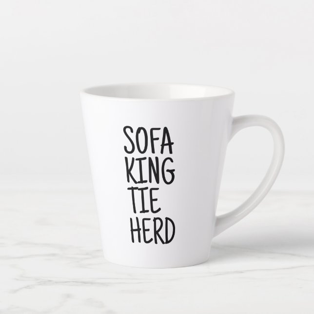 Standard Latte Mug - Sofa King Tie Herd (Right)