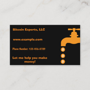 Standard Matte Bitcoin Custom Business Card