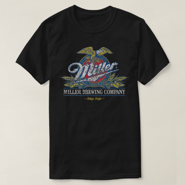 Standard Miller Eagle Crest Beer TShirt (Design Front)
