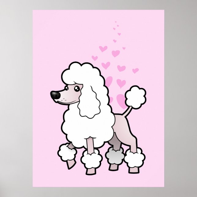 Standard/Miniature/Toy Poodle Love (show cut) Poster (Front)