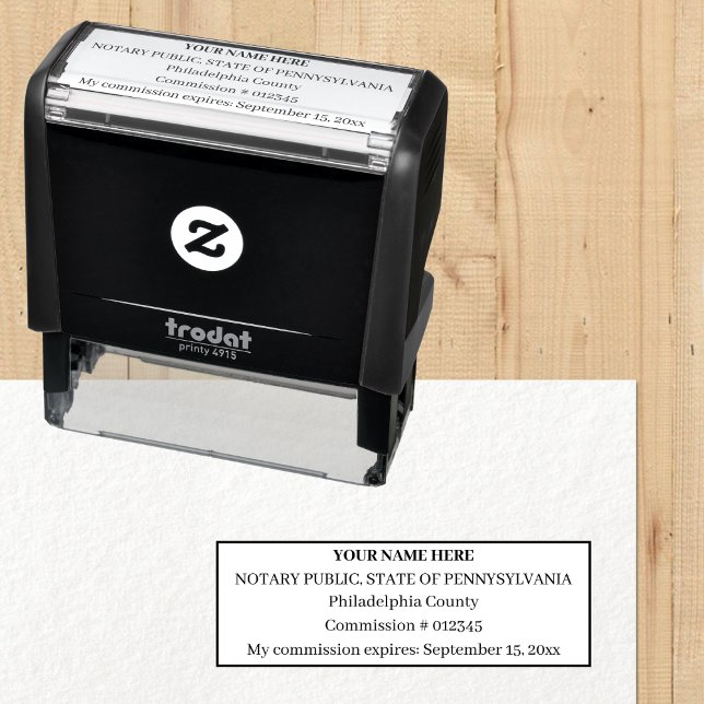 Standard Notary Public Seal Personalised Stamp (Standard Notary Public Seal Personalized Stamp)
