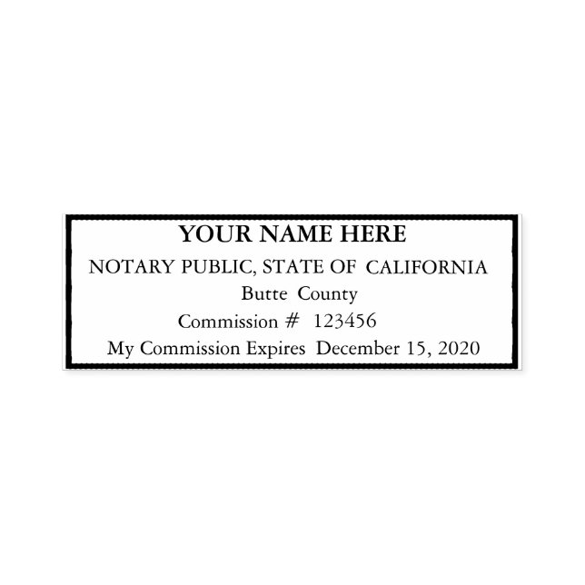 Standard Notary Public Seal Stamp (Design)