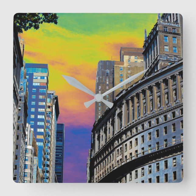 Standard Oil Building New York City USA Poster Square Wall Clock (Front)