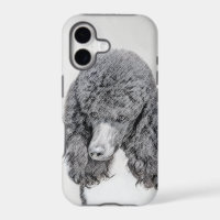 Standard Poodle Black Parti Painting - Dog Art