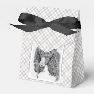 Standard Poodle Black Parti Painting - Dog Art Favour Box