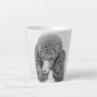 Standard Poodle Black Parti Painting - Dog Art