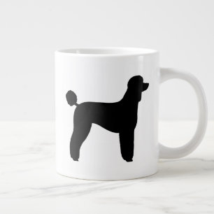 Standard Poodle Dog Breed Silhouettes Large Coffee Mug