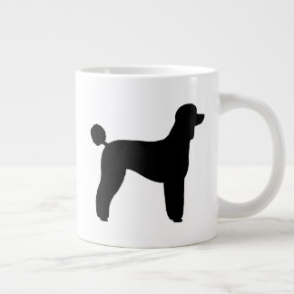 Standard Poodle Dog Breed Silhouettes Large Coffee Mug