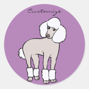 Standard Poodle Dog Thunder_Cove Classic Round Sticker