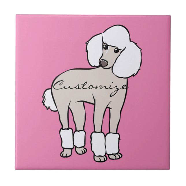 Standard Poodle Dog Thunder_Cove Tile (Front)