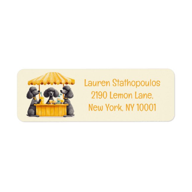 Standard Poodle Dogs Running A Lemonade Stand (Front)