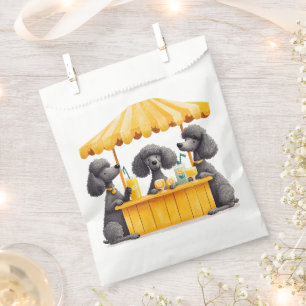 Standard Poodle Dogs Running A Lemonade Stand Favour Bags