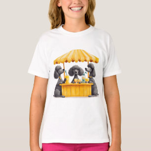 Standard Poodle Dogs Running A Lemonade Stand T-Shirt