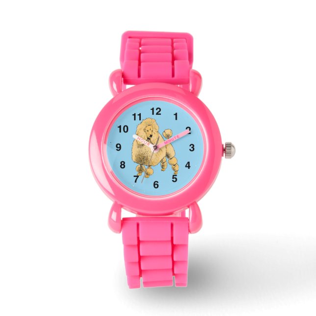 Standard Poodle glitter watch (Front)