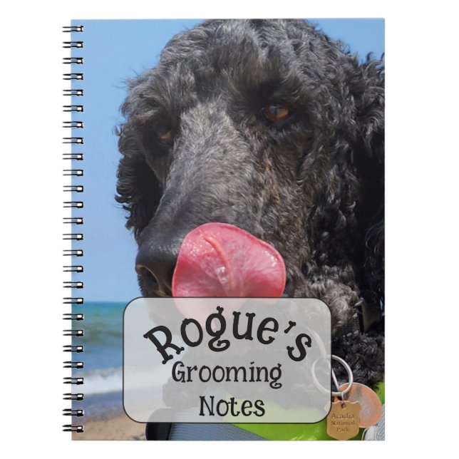 Standard Poodle Grooming Notes Notebook (Front)