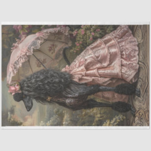 Standard Poodle Heirloom Decoupage  Tissue Paper