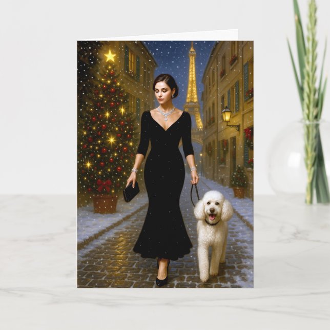 Standard Poodle Holiday Card (Front)