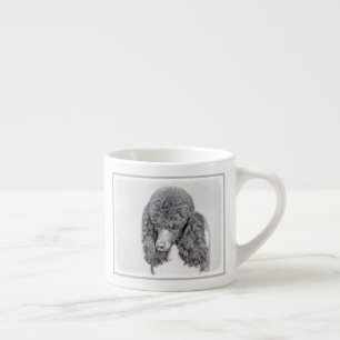 Standard Poodle Parti Painting - Original Dog Art Espresso Cup