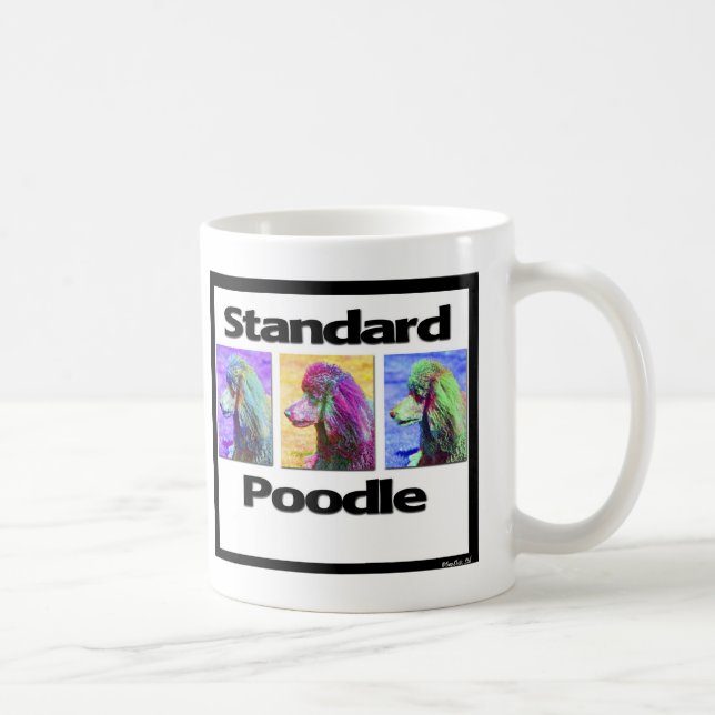 Standard Poodle Pop Art Coffee Mug (Right)