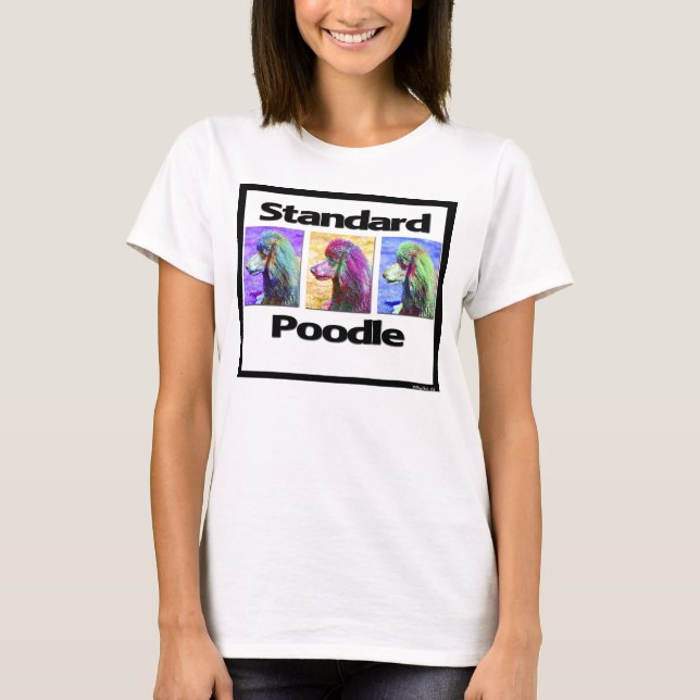 Standard Poodle Pop Art T-Shirt (Front)