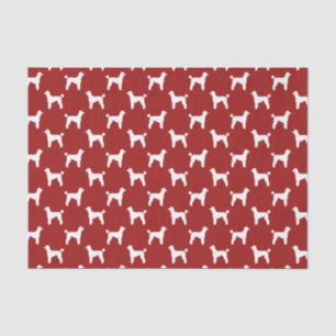 Standard Poodle Silhouettes Pattern Red Tissue Paper