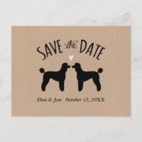 Standard Poodle Silhouettes Wedding Save the Date