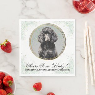 Standard Poodle Wedding Napkins With Dogs Photo