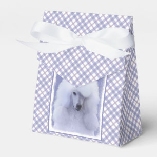 Standard Poodle White Painting - Original Dog Art Favour Box