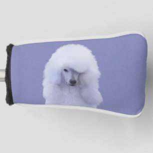 Standard Poodle White Painting - Original Dog Art Golf Head Cover