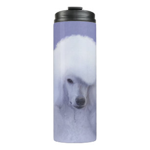 Standard Poodle White Painting - Original Dog Art Thermal Tumbler
