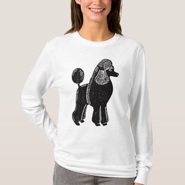 Standard Poodle Women's Flowy Long Sleeve Shirt (Front)