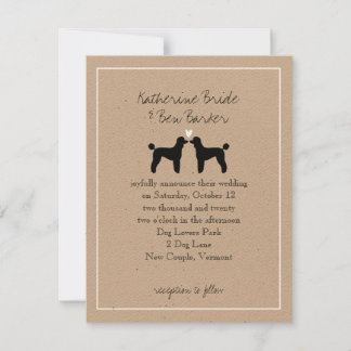 Standard Poodles Wedding Invitation
