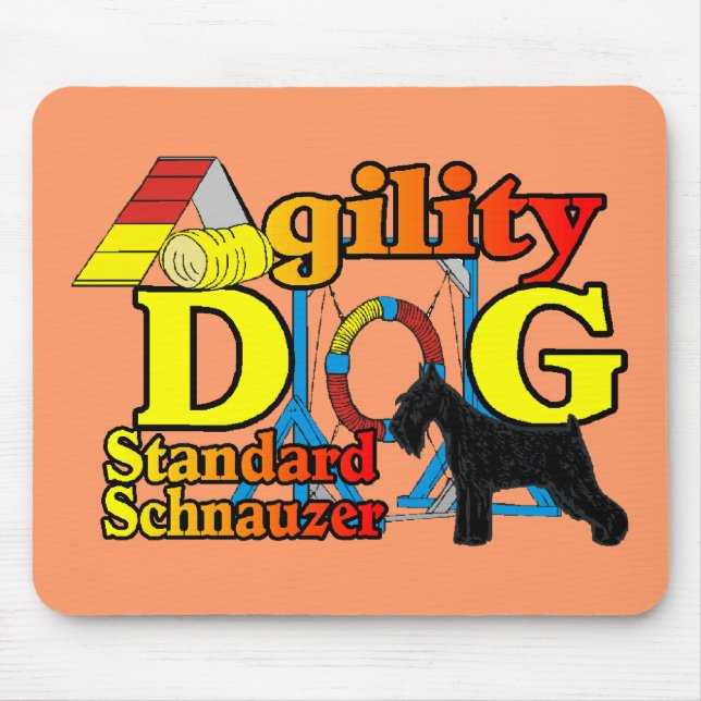 Standard_Schnauzer_Agility Mouse Pad (Front)