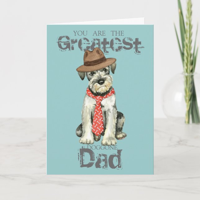Standard Schnauzer Dad Card (Front)