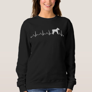 Standard Schnauzer Dog Heartbeat Ekg Dog Mum Sweatshirt