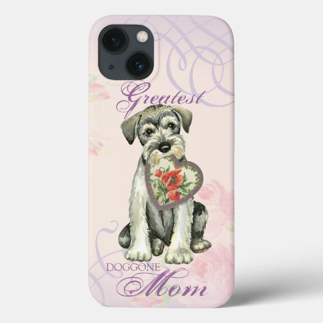 Standard Schnauzer Heart Mum Case-Mate iPhone Case (Back)