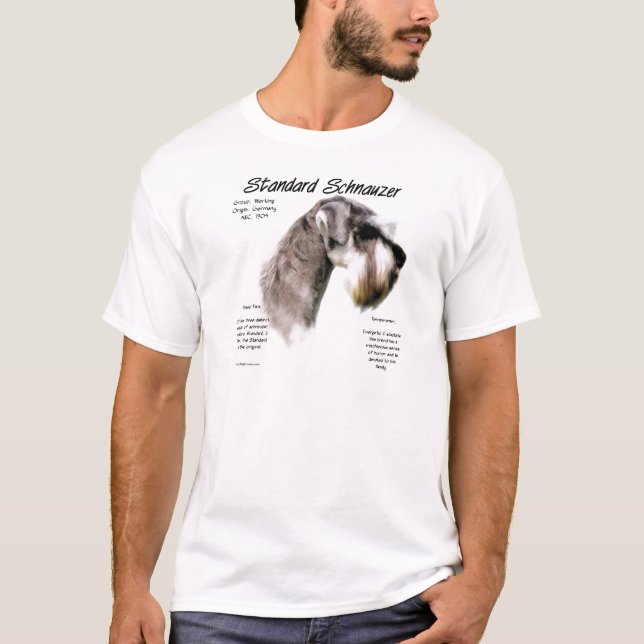Standard Schnauzer History Design T-Shirt (Front)