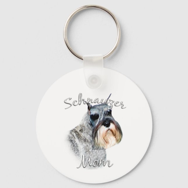 Standard Schnauzer Mum 2 Key Ring (Front)