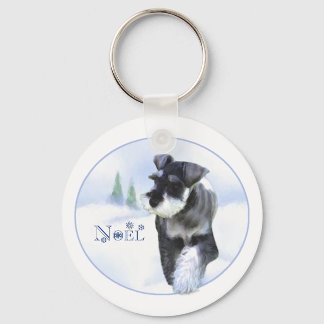 Standard Schnauzer Noel Keychain (Front)