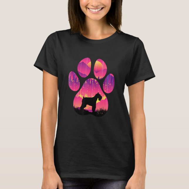 Standard Schnauzer Paw Mum Dad Dog  Women Men T-Shirt (Front)