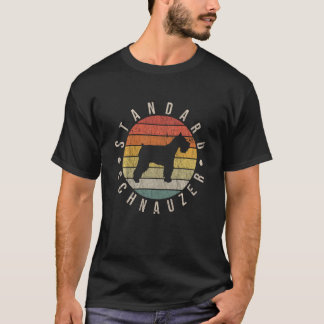 Standard Schnauzer Paw Vintage Retro Dad Mum Women T-Shirt