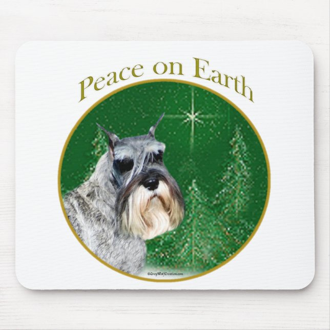 Standard Schnauzer Peace Mouse Pad (Front)