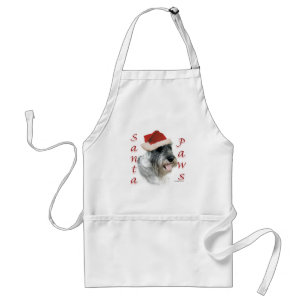 Standard Schnauzer Santa Paws Apron