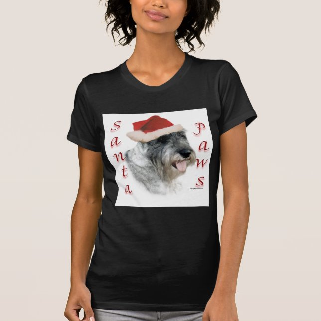 Standard Schnauzer Santa Paws T-Shirt (Front)