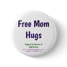 Standard size Free Mum Hugs button