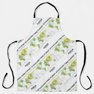 Standard Time Purist Inside Time Zones World Map Apron