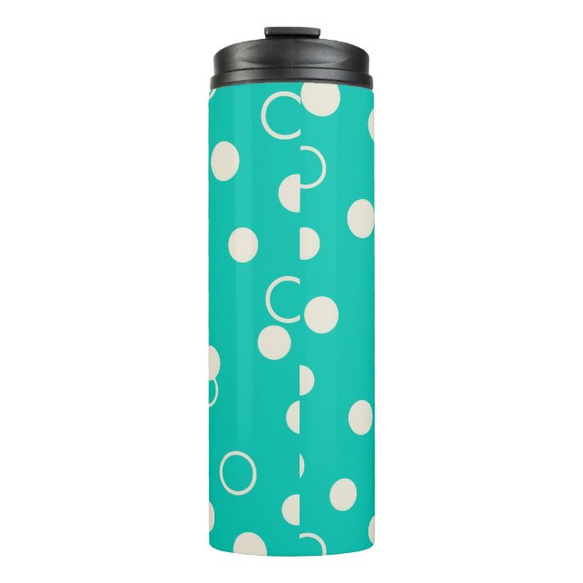 Standard Turquoise and White Graphic DESIGN Bottle (Front)